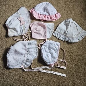 Vintage baby bonnets